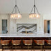 JetBlack CrystalGlass Drum Chandelier Light Luminaire
