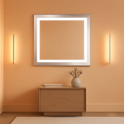 Signature LED Backlit Mirror in Chrome, 30" X 24"