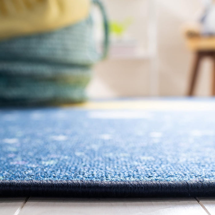 Durable Washable Rug Playhouse Collection Navy Gold