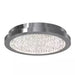 Glam 13.5 In. 1-Light Modern Chrome Integrated LED Flush Mount Ceiling Light Fixture for Kitchen or Bedroom