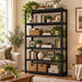 Metal Book Shelf Adjustable Heavy Duty Bookshelf with Tool-Free Assembly