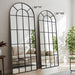 ElegantArched Windowpane 71x30 Full Length Mirror Black