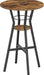 Bar Table, 2-Tier round High Top Table, Pub Table, Home Bar Counter Height Tables, Bistro Tables, for Kitchen, Living Room, Meeting Room, Pub, Rustic Brown and Black BT03BR