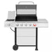 5-Burner Propane Gas Grill in Stainless Steel with Sear Burner and Side Burner