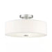 Mercury 3 Light Brushed Nickel Flush Mount