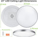 Modern LED Flush Mount Ceiling Light Silver Low Profile Light Fixture Thin round Close to Ceiling Light for Kitchen, Bedroom, Living Room, 5 Color Adjustable