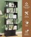 6-Tier Tall Bookshelf with Drawers, Black
