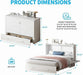 Queen Murphy Bed Featuring Mattress Included White