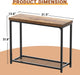 32" Small Console Table with 2-Tier Storage, Industrial Narrow Entryway Table, Sofa Table behind Couch for Hallway, Foyer & Living Room, Sturdy Metal Frame, Rustic Brown