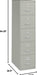 LLR48499 Commercial Grade Vertical File Cabinet, Light Gray