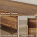 63" Wide Walnut 9 Drawer Dresser for Bedroom with Solid Wood Legs