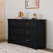 Crescent 6 Drawer Double Dresser (Black) – GREENGUARD Gold Certified, Dresser for Nursery, 6 Drawer Dresser, Kids Dresser, Nursery Dresser Drawer Organizer, Chest of Drawers