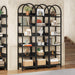 78.7 Inches Towering Arched Corner Bookshelf Black