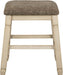 Bolanburg Farmhouse 24" Counter Height Upholstered Barstool, 2 Count, Whitewash