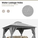 12x12 Ft Grey Gazebo Weatherproof With InsectNetting