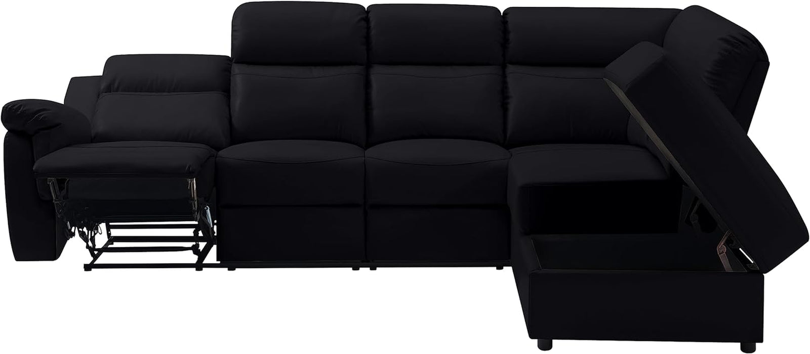 Manual Reclining Sectional Sofa with Storage