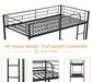Bunk Bed with Ladder and High Guardrail, Able to Split, Metal Bunk Bed, Storage Space, Noise Free,Twin over Twin Size Bunk Bed,Black
