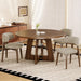 ContemporarySolidWood 47InchRoundDiningTable ForSix