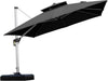 Cantilever Patio Umbrellas 10' X 10' Square Double Top, Black