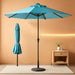 9Ft 2-Tiers Patio Umbrella,Outdoor Market Table Umbrella with Push-Button Tilt & Crank | UV Protection,Suit for Backyard,Garden,Pool,Deck