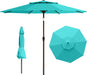 9Ft 2-Tiers Patio Umbrella,Outdoor Market Table Umbrella with Push-Button Tilt & Crank | UV Protection,Suit for Backyard,Garden,Pool,Deck