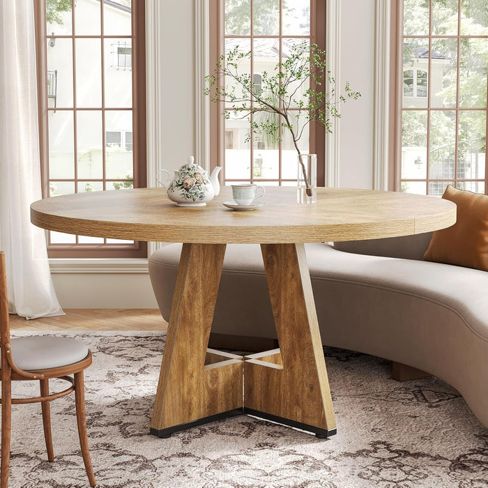 Premium Quality Oak Circular Dining Table Pedestal