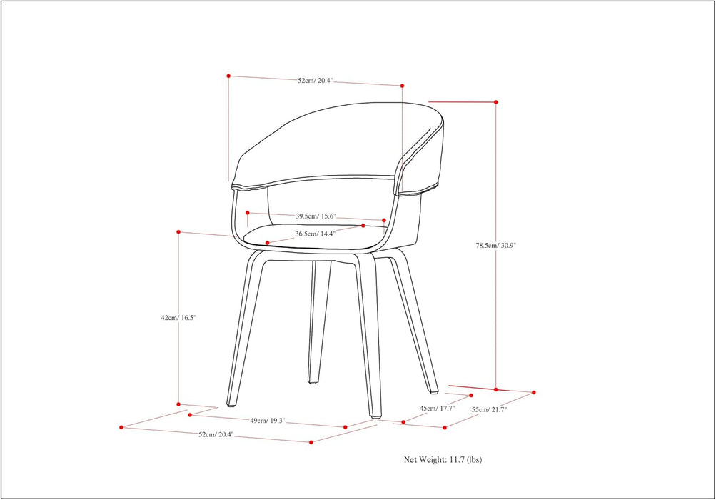 Lowell Mid Century Modern Bentwood Dining Chair with Light Wood in Light Grey Polyester Linen, for the Dining Room