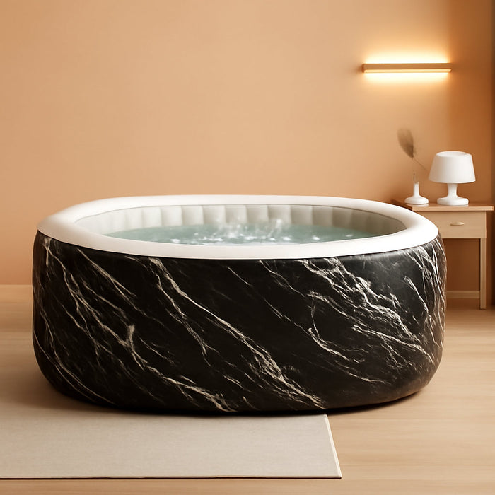 Saluspa Hawaii Energysense Smart Luxe Airjet Inflatable Hot Tub Spa (71" X 71" X 26") | Features LED Lights and App-Control | Fits up to 4-6 Persons