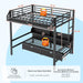 Queen Over Queen Bunk Bed WithIntegratedStorage Drawers