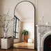34"X76" Large Mirror Full Length,Nano Glass Oversized Floor Mirror, Arched Full Length Mirrors,Large Standing Mirror,Black Arched Mirrors