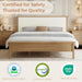 Queen Size Platform Bed Frame, with Boucle Upholstered Headboard & Wooden Slats Support, Modern Farmhouse Style Bed, No Box Spring Required, Large under Bed Storage, Easy Assembly, Natural