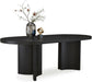 Signature Design by Ashley Rowanbeck Minimalist Dining Table for 8 People, Black