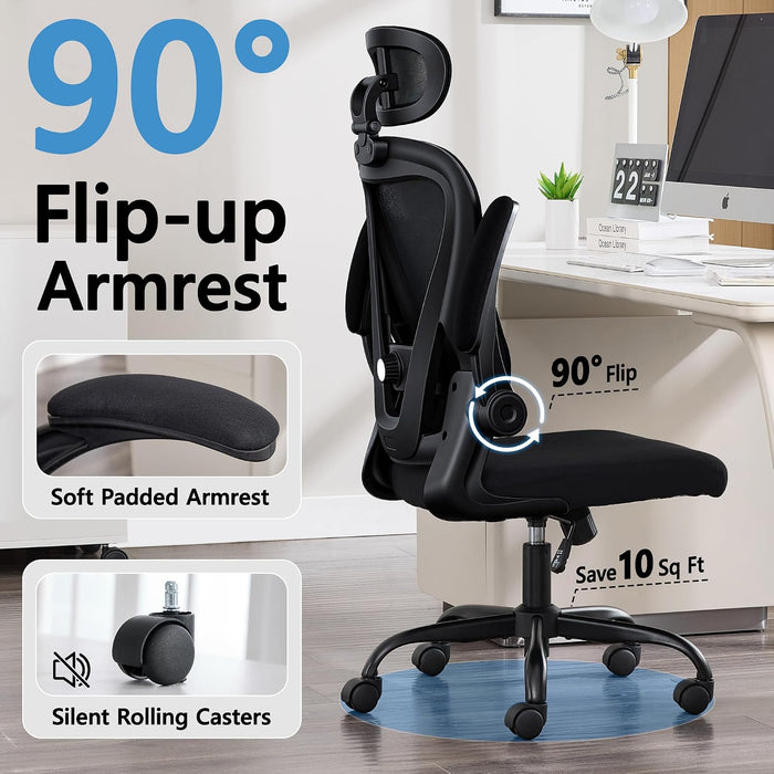 Office Chair, Ergonomic Computer Desk Chair with 3D Headrest