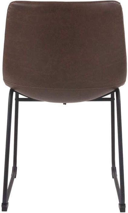 Mid Century Centiar 18.75" Dining Bucket Chair, 2 Count, Black and Brown