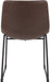 Mid Century Centiar 18.75" Dining Bucket Chair, 2 Count, Black and Brown