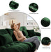 Green Chenille Modular Sectional Sofa Ultra Comfort