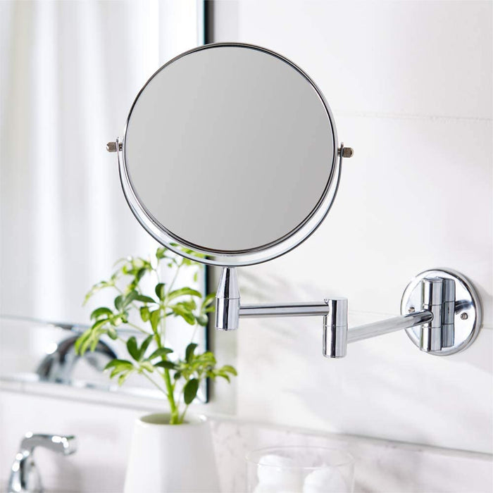Wall Mounted Mirror 1X 5X Magnification PolishedChrome