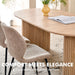 70.8" Oval Table for 4 6 Person, Modern Farmhouse Kitchen Dinner Table for Living Receiption Room, Natural