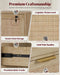 Extra Large 3 Drawers Rattan File Cabinet with Lock
