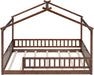 Full Size Montessori Playhouse Bed Frame WalnutFinish