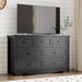 7-Drawer Dresser for Bedroom, Modern Wooden Chest of Drawers with Metal Handles, Anti-Tipping Design, Sturdy and Stable Storage Organizer for Living Room, Entryway, Home Office