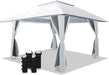 13x13 Pop Up Gazebo White Weatherproofing Durability