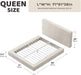 Airframe Queen Upholstered Bed Frame with Plush Padded Headboard