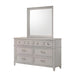 Furniture Nova II Square Wood Dresser Mirror Grey