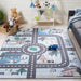 SevenFootNineInByTenFoot BlueGrayPlayroomRug Washable NonSlip SafeBacking