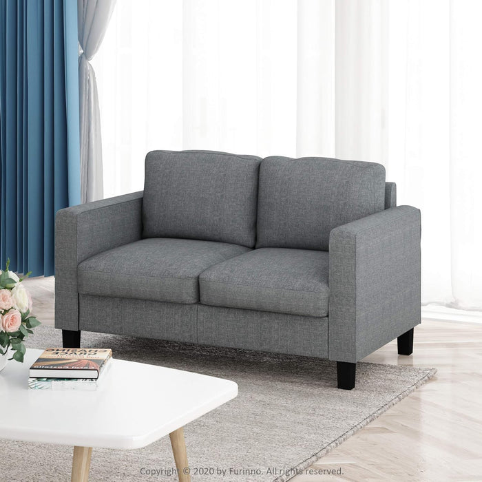 Gunmetal Modern Loveseat: Stylish and Comfortable