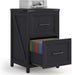 Black Farmhouse Vertical Adjustable File Cabinet Drawer