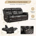 Zero Gravity Power Reclining Sofa with Adjustable Headrest, Electric Reclining Couch with USB & Type-C Ports, Power Loveseat Recliner Sofa for Living Room (Charcoal, 3 Seater Sofa)