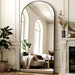 78"X38" Black Arch Full Length Mirror