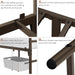 Queen Metal Platform Bed Frame, Victorian Headboard & Footboard